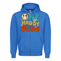 True Royal one happy dude Zipper Hoodie - MaliasSmallBusiness