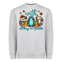 Heather Grey with god all things are possible matthew 19 26 Heavyweight Sweatshirt - JahusDesignShop