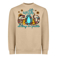 Mushroom with god all things are possible matthew 19 26 Heavyweight Sweatshirt - JahusDesignShop