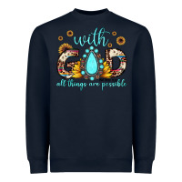 Navy with god all things are possible matthew 19 26 Heavyweight Sweatshirt - JahusDesignShop