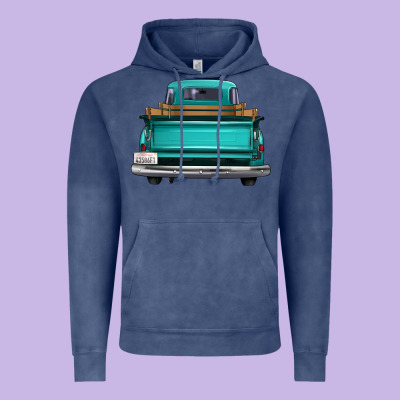 Western Truck Back View 2 Vintage Hoodie Designed By Fadigitalartstudio