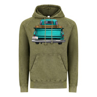 Vintage Olive western truck back view 2 Vintage Hoodie - FaDigitalArtStudio