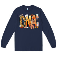 Navy cna certified nursing assistant nurse Long Sleeve Tee - NancyCooperArtShop