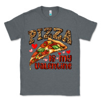 Charcoal Heather pizza is my valentine Classic Tee - AdoDesignShop