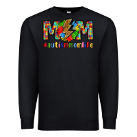 Black empowering autism mom life Premium Sweatshirt - LillyAllenDesigns