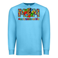 Ocean Blue empowering autism mom life Premium Sweatshirt - LillyAllenDesigns