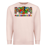 Pale Pink empowering autism mom life Premium Sweatshirt - LillyAllenDesigns