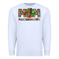 White empowering autism mom life Premium Sweatshirt - LillyAllenDesigns