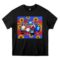 Black American flag gnomes truck sunflowers star leopard glitter Heavy Core Tee - Artiststas