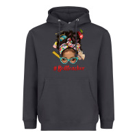 Smoke Afro Messy Bun Best Teacher With Leopard Glasses Bbs Heavyweight Hoodie - BundleAndBundleShop