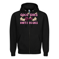 Black good girls read dirty books Zipper Hoodie - MaliasSmallBusiness
