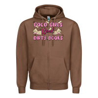Chestnut good girls read dirty books Zipper Hoodie - MaliasSmallBusiness