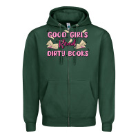 Sports Green good girls read dirty books Zipper Hoodie - MaliasSmallBusiness