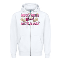 White good girls read dirty books Zipper Hoodie - MaliasSmallBusiness