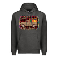 Charcoal Heather Merry Christmas Truck Premium Hoodie - Bettercallsaul