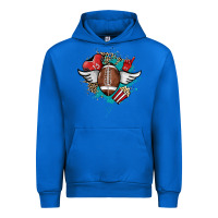 Cobalt Football ball leopard glitter Urban Hoodie - HowdyJamesFarm