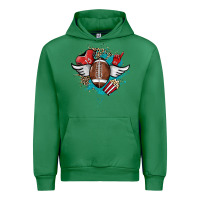 Emerald Football ball leopard glitter Urban Hoodie - HowdyJamesFarm