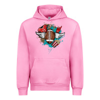 Fuchsia Pink Football ball leopard glitter Urban Hoodie - HowdyJamesFarm