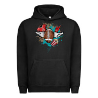 Pigment Black Football ball leopard glitter Urban Hoodie - HowdyJamesFarm