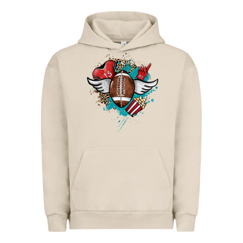 Football Ball Leopard Glitter Urban Hoodie by HowdyJamesFarm | Teevron