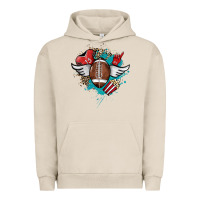 Pigment French Oak Football ball leopard glitter Urban Hoodie - HowdyJamesFarm