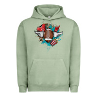 Pigment Oil Green Football ball leopard glitter Urban Hoodie - HowdyJamesFarm