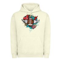Pigment Pistachio Football ball leopard glitter Urban Hoodie - HowdyJamesFarm