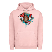 Pigment Salmon Football ball leopard glitter Urban Hoodie - HowdyJamesFarm