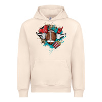 Sandshell Football ball leopard glitter Urban Hoodie - HowdyJamesFarm