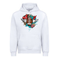 White Football ball leopard glitter Urban Hoodie - HowdyJamesFarm