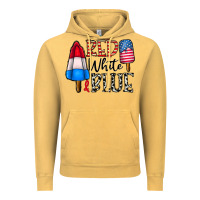 Vintage Mustard red white blue Vintage Hoodie - CowhideDigitalArt