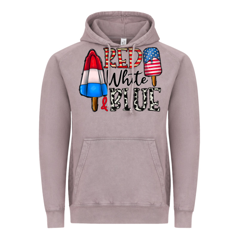 Red White Blue Vintage Hoodie by CowhideDigitalArt | Teevron