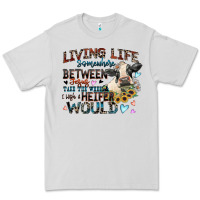 Dove Grey living life somewhere between jesus take the wheel Premium Tee - Zillion Design Studio