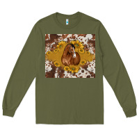 Army Green horse Long Sleeve Tee - BarkalooDesign