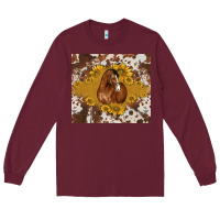 Burgundy horse Long Sleeve Tee - BarkalooDesign