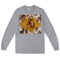 Heather Grey horse Long Sleeve Tee - BarkalooDesign