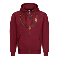 Burgundy black history melanin Zipper Hoodie - MaliasSmallBusiness