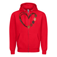 Red black history melanin Zipper Hoodie - MaliasSmallBusiness