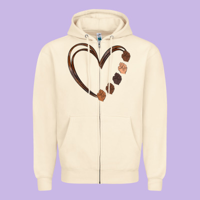 Black History Melanin Zipper Hoodie Designed By Maliassmallbusiness