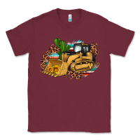 Burgundy bulldozer leopard cactus sunflower Classic Tee - Artiststas