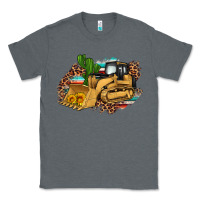Charcoal Heather bulldozer leopard cactus sunflower Classic Tee - Artiststas