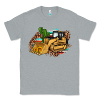Heather Grey bulldozer leopard cactus sunflower Classic Tee - Artiststas