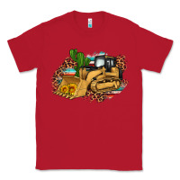 Red bulldozer leopard cactus sunflower Classic Tee - Artiststas