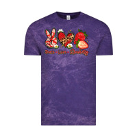 Cloud Purple peace love strawberry Vintage Tee - Artiststas
