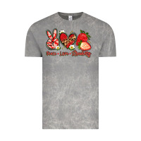 Cloud Rock peace love strawberry Vintage Tee - Artiststas