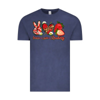 Vintage Denim peace love strawberry Vintage Tee - Artiststas