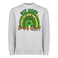 Heather Grey not lucky simply blessed rainbow Heavyweight Sweatshirt - Artiststas