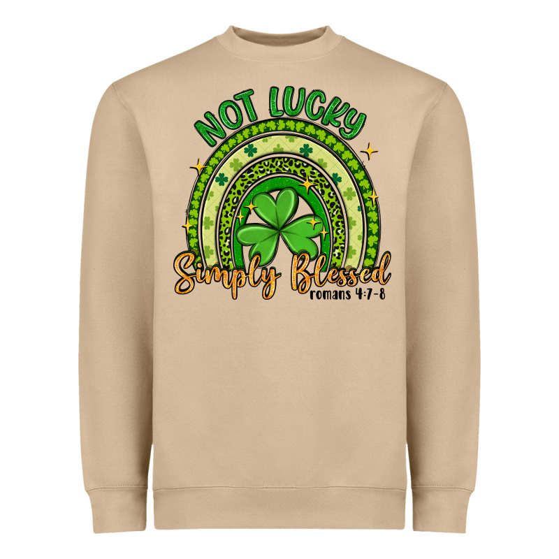 Not Lucky Simply Blessed Rainbow Heavyweight Sweatshirt by Artiststas | Teevron