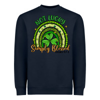 Navy not lucky simply blessed rainbow Heavyweight Sweatshirt - Artiststas