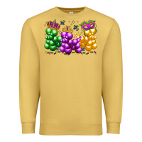 Antique Gold mardi gras bead dogs Premium Sweatshirt - LillyAllenDesigns